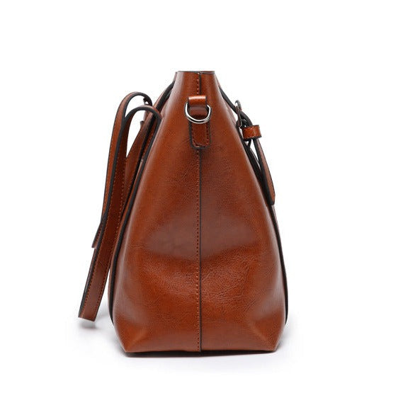SOPHIA - REFINED ELEGANCE LEATHER TOTE BAG