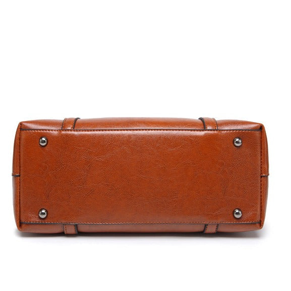 SOPHIA - REFINED ELEGANCE LEATHER TOTE BAG