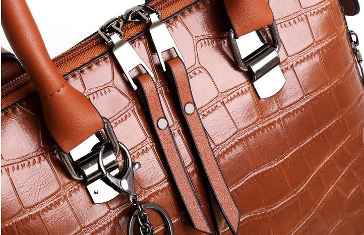 EVELYN - EVERYDAY ELEGANCE 4-PIECE LEATHER BAG SET
