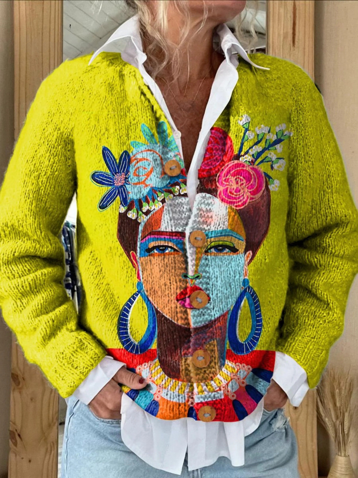 SERENYA | WOMENS VINTAGE KNIT CARDIGAN SWEATER