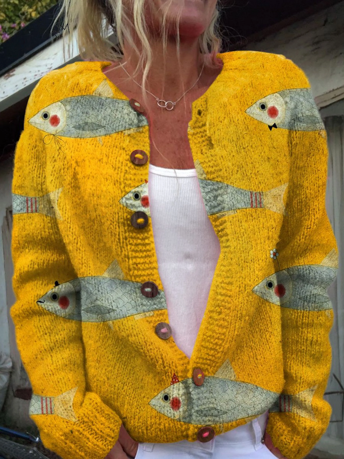 EVALISSE| WOMENS VINTAGE KNIT CARDIGAN SWEATER