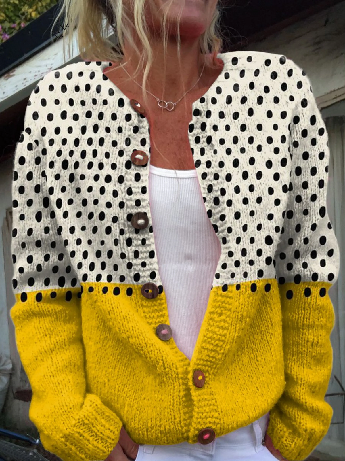 SELVYA | WOMENS VINTAGE KNIT CARDIGAN SWEATER