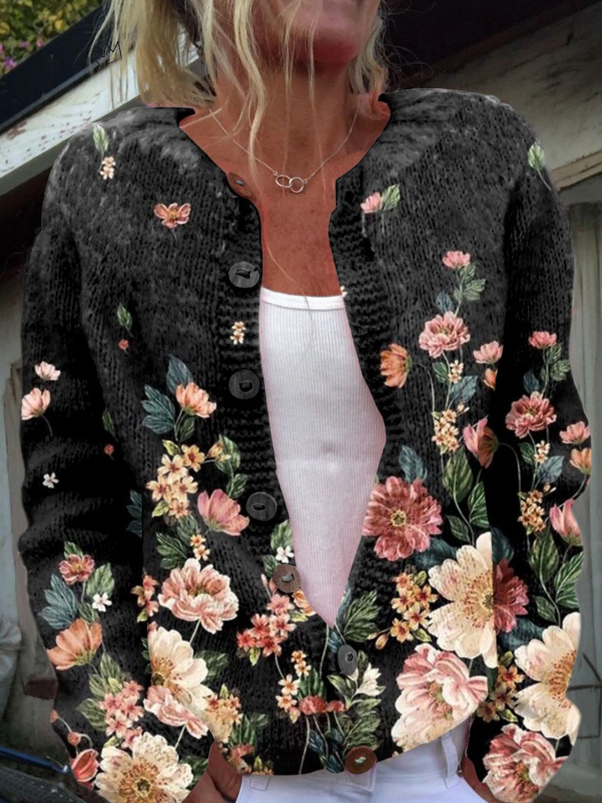 ELARA | WOMENS VINTAGE KNIT CARDIGAN SWEATER