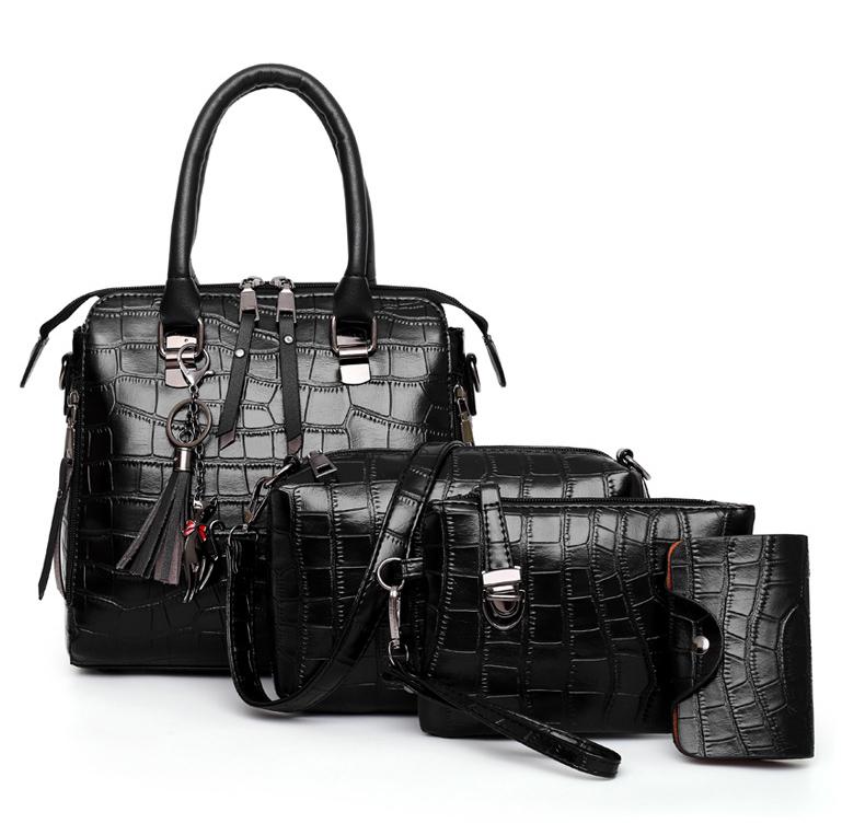 EVELYN - EVERYDAY ELEGANCE 4-PIECE LEATHER BAG SET