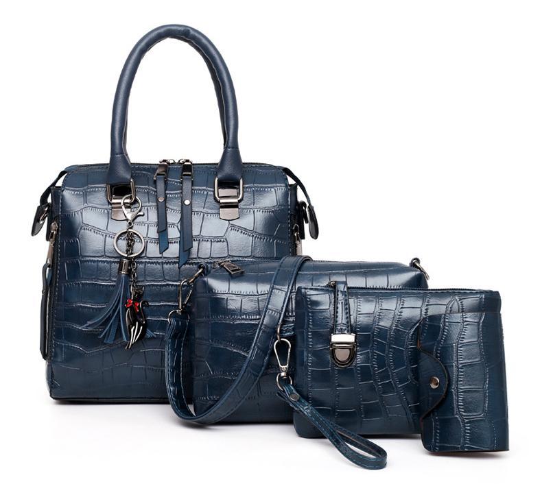 EVELYN - EVERYDAY ELEGANCE 4-PIECE LEATHER BAG SET