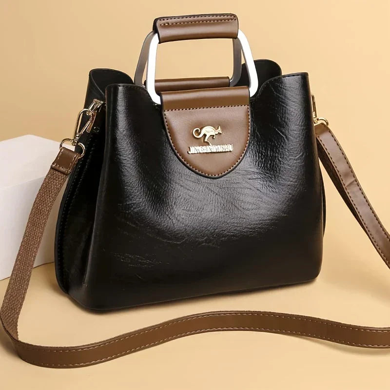 ISABELLA - CHIC LEATHER BUCKET BAG