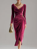 Carmeline | Velvet Midi Dress