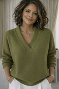 ELISE | BLUSH V-NECK SWEATER