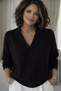ELISE | BLUSH V-NECK SWEATER
