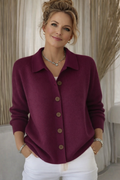 AALIYAH | BUTTON-UP KNIT CARDIGAN WITH COLLAR