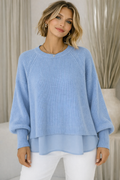 SIENNA | PINK LAYERED KNIT SWEATER