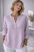 ROSE | TEXTURED BUTTON SWEATER