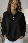 LOLA | TEXTURED POLO SWEATER