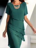 Lillian | Elegant Chiffon Style Midi Dress