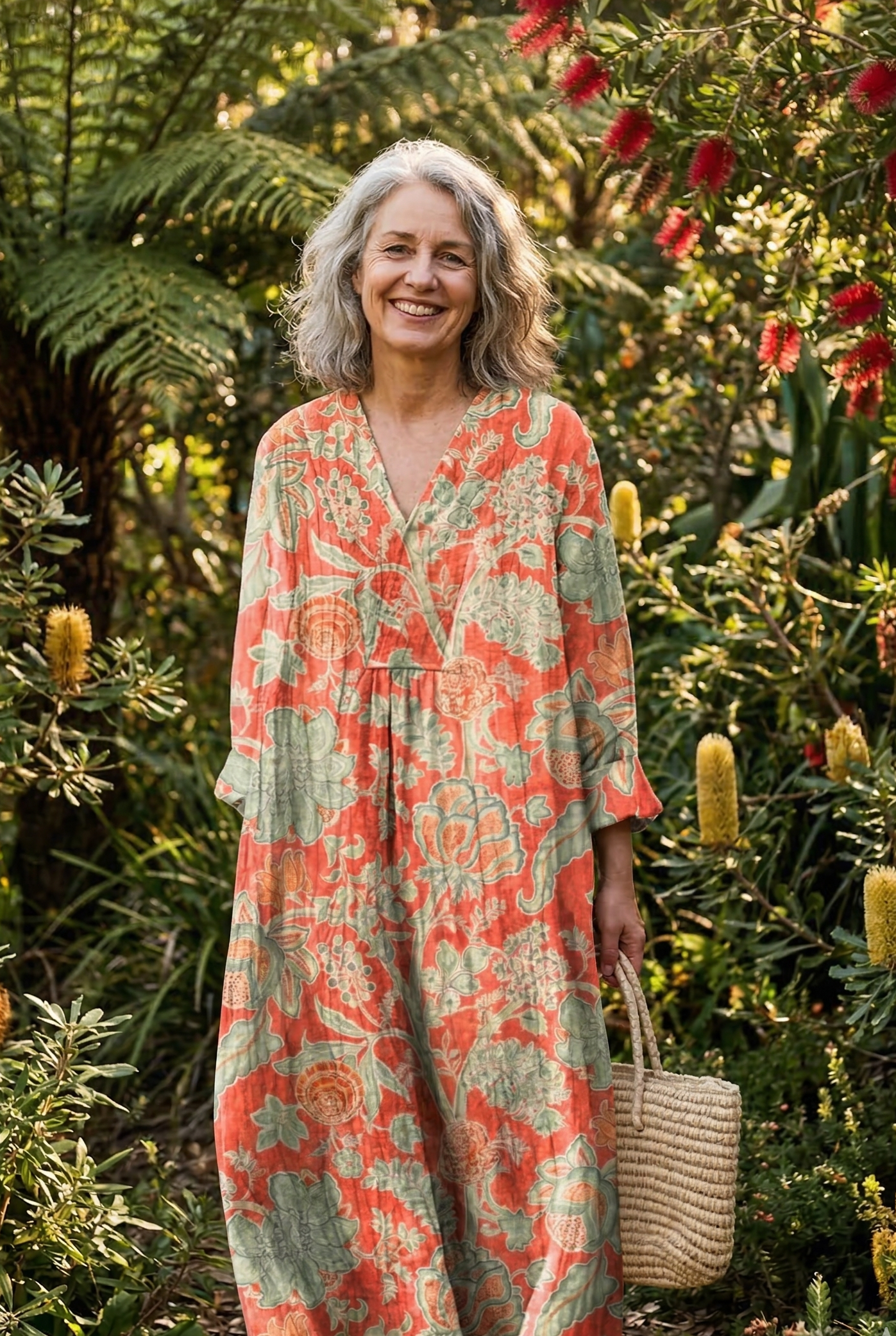 The Vintage Floral Midi Dress