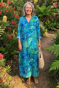 The Peacock Feather Midi Dress