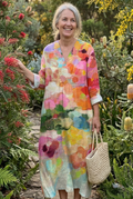 The Vintage Garden Print Midi Dress