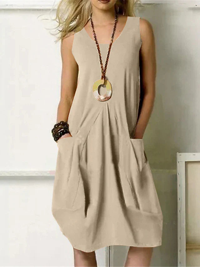 KLARA | MIDI DRESS WITH POCKETS