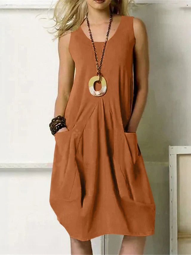 KLARA | MIDI DRESS WITH POCKETS