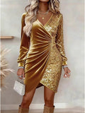Odessa | Velvet Sequin Dress