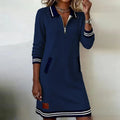 Astra | Sweater Dress with Zip Collar