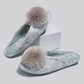 MIA | EMBROIDED POM SLIPPERS
