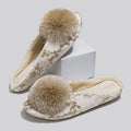 MIA | EMBROIDED POM SLIPPERS