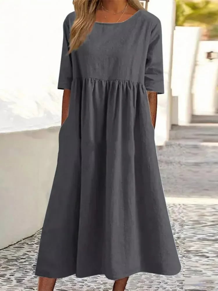 Joan | Elegant Short-Sleeved Dress