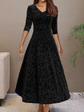 Melisande | Floral Velvet Dress