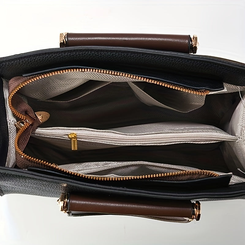 LUNA - ELEGANT 3-PIECE LEATHER BAG SET