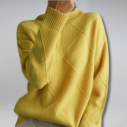 ASTRID | CHECKED KNIT SWEATER