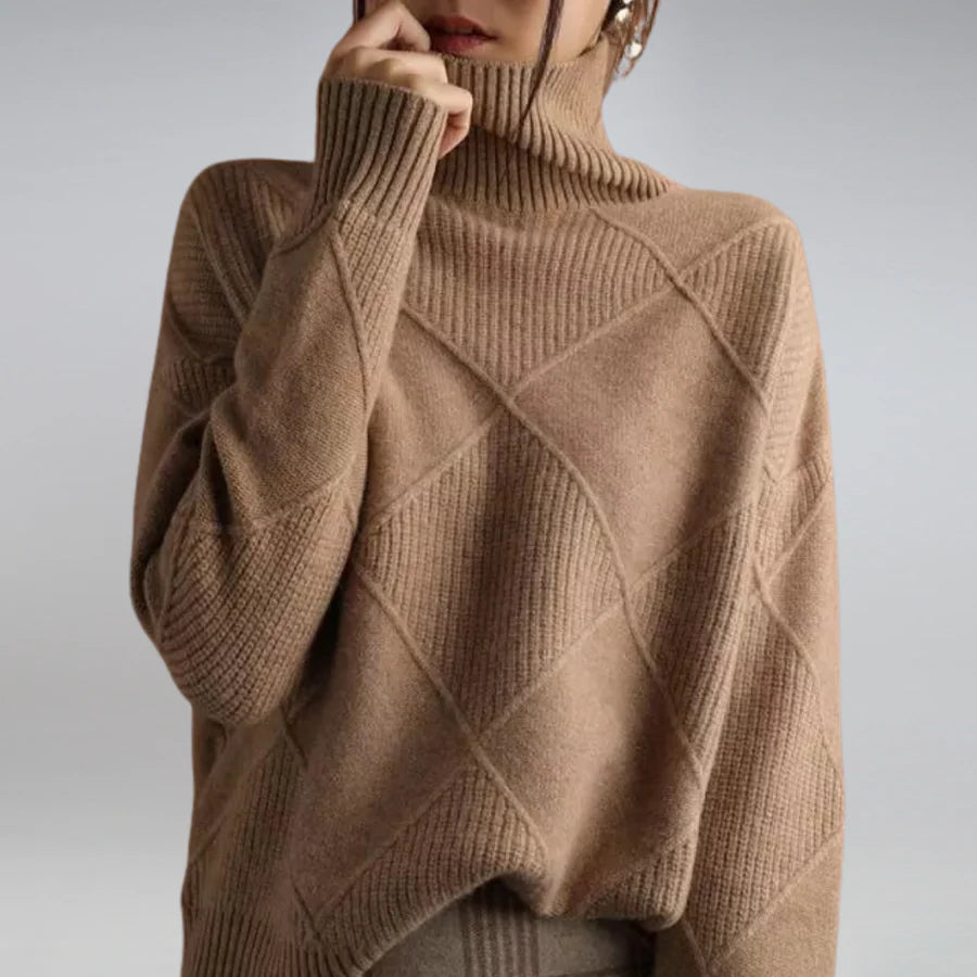 ASTRID | CHECKED KNIT SWEATER