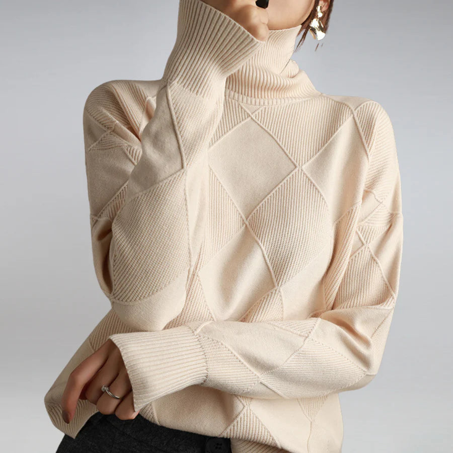 ASTRID | CHECKED KNIT SWEATER