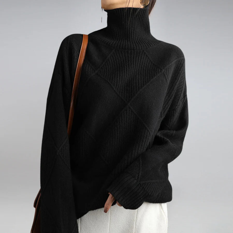 ASTRID | CHECKED KNIT SWEATER