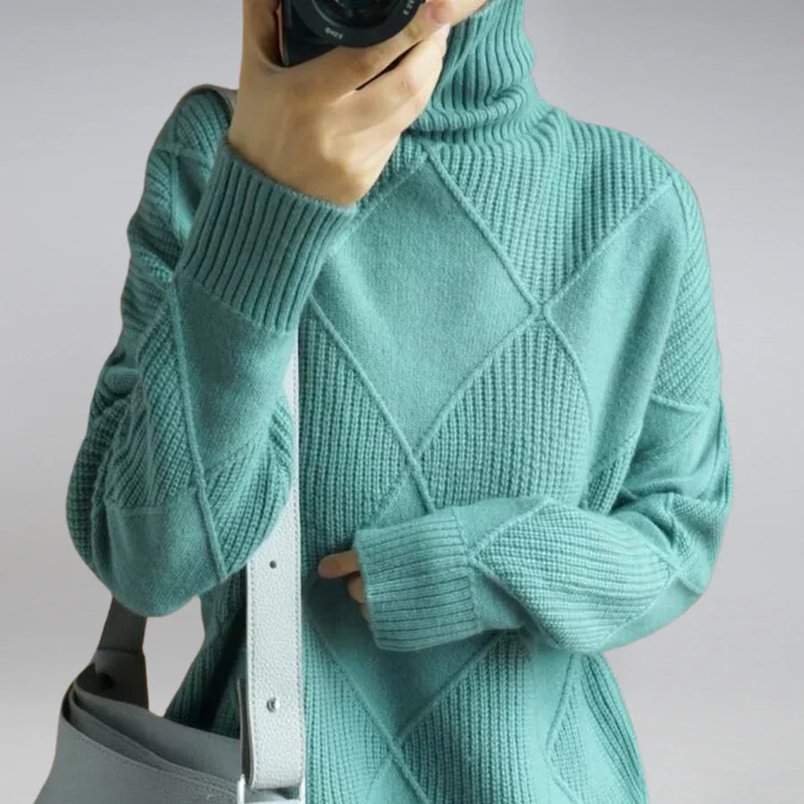 ASTRID | CHECKED KNIT SWEATER