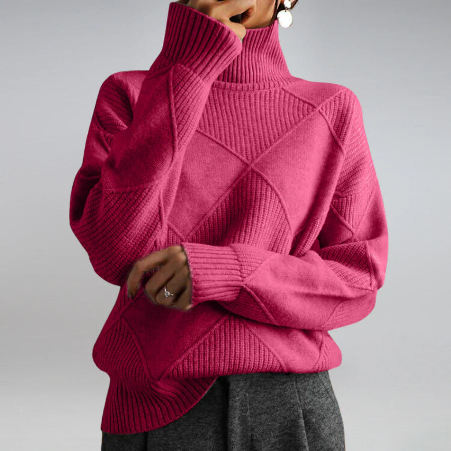 ASTRID | CHECKED KNIT SWEATER