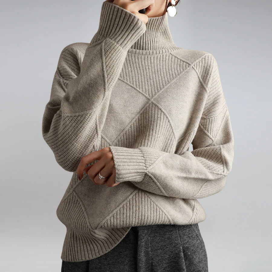 ASTRID | CHECKED KNIT SWEATER